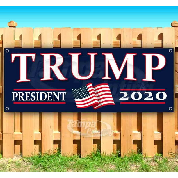 Many Sizes Available Advertising New Trump Keep America Great 2020 13 oz Heavy Duty Vinyl Banner Sign with Metal Grommets Flag, Store 